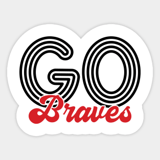 Go Braves - Football Sticker